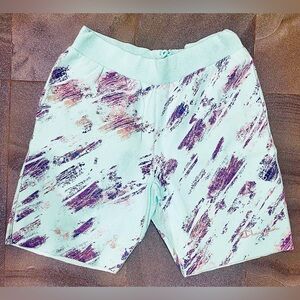 Women’s Champion Reverse Weave Shorts Stretchy Waist Marble Print Size L NWOT